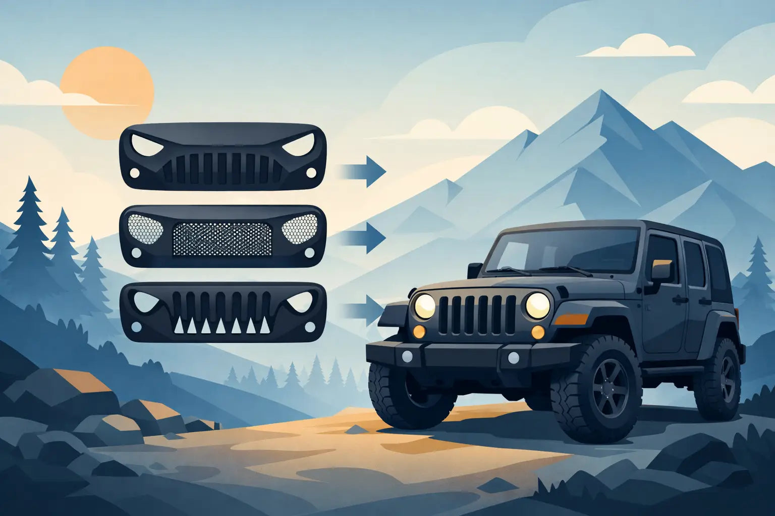 Grille Inserts for Jeep Wrangler: What Fits