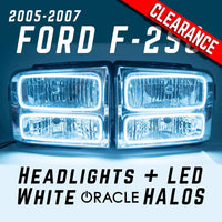 2005-2007 Ford F-250 Super Duty Headlights- ORACLE White LED SMD Halo Kit