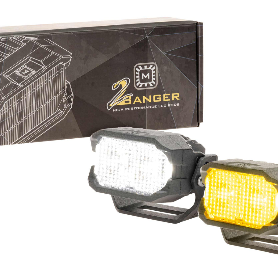 Morimoto Morimoto 2Banger HXB LED Pods (Flood / White / Set)