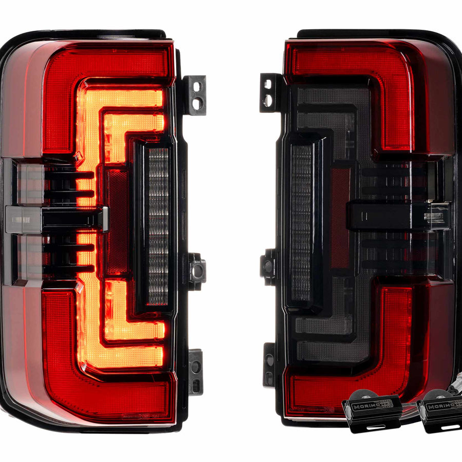Morimoto XB LED Tail Lights: Ford Bronco (21+ / Red Lens / Set)