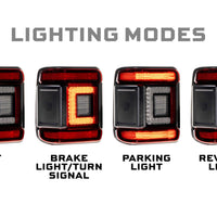 Morimoto XB LED Tail Lights: Jeep Wrangler JL (18+ / Red Lens / Set)