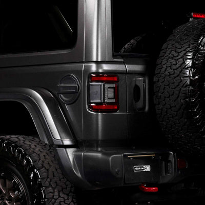 Morimoto XB LED Tail Lights: Jeep Wrangler JL (18+ / Red Lens / Set)