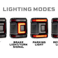 Morimoto XB LED Tail Lights: Jeep Wrangler JL (18+ / Smoked Lens / Set)