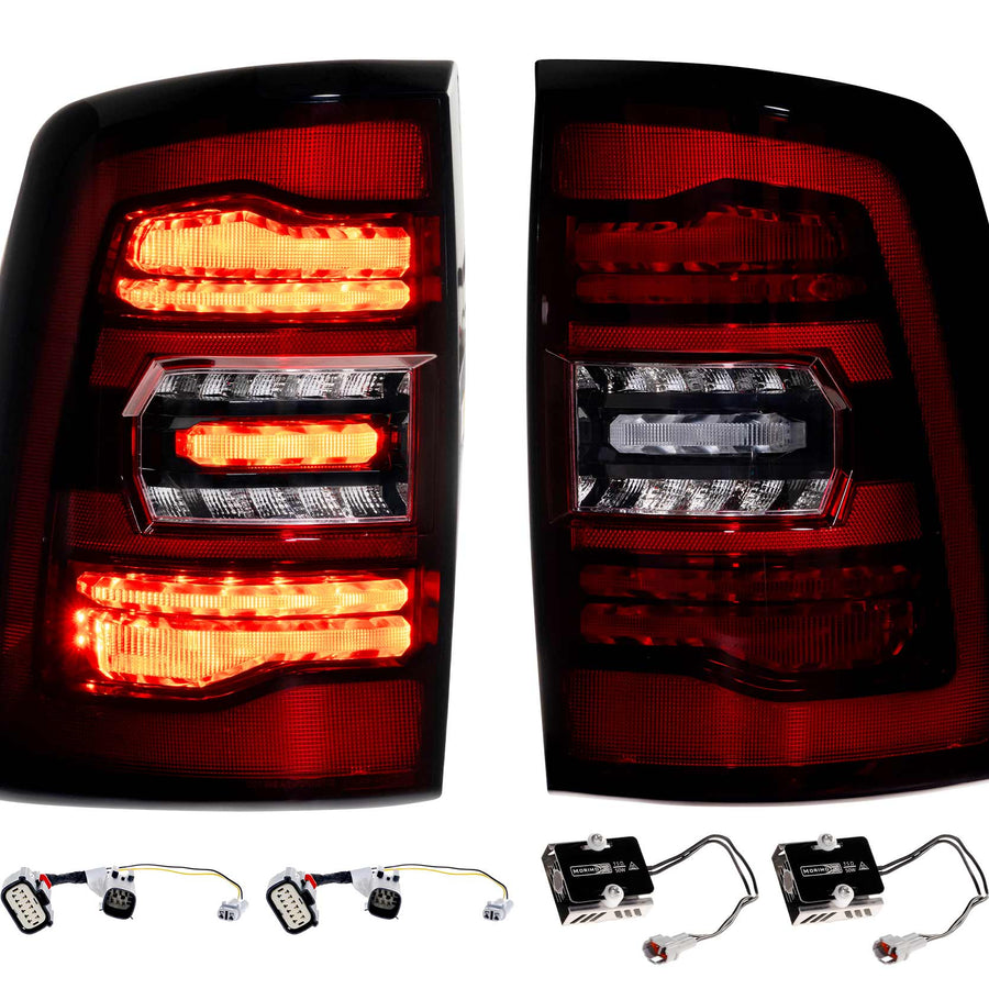 Morimoto XB LED Tail Lights: Ram HD (19-24 / Red Lens / Set)