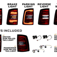 Morimoto XB LED Tail Lights: Ram HD (19-24 / Red Lens / Set)
