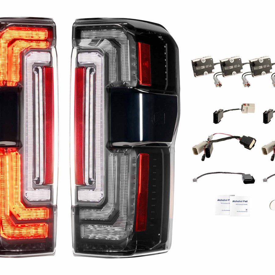 Morimoto XB LED Tail Lights: 2023+ Ford Super Duty (Smoked Lens / Set)