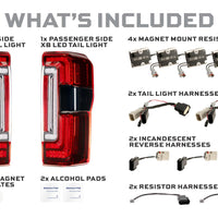 Morimoto XB LED Tail Lights: 2023+ Ford Super Duty (Red Lens / Set)