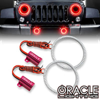 2007-2017 Jeep Wrangler JK LED Fog Light Halo Kit