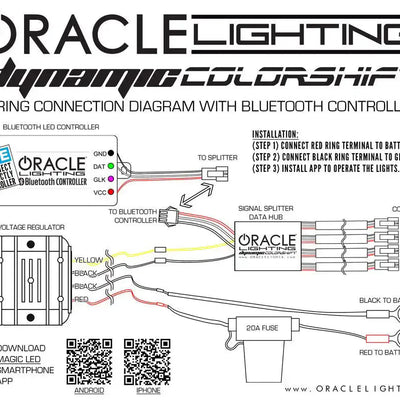 Wiring Connection Diagram with Bluetooth Controller