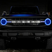 2021-2024 Ford Bronco ColorSHIFT Headlight Halo Kit w/DRL Bar - Base Headlights