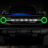 2021-2024 Ford Bronco ColorSHIFT Headlight Halo Kit w/DRL Bar - Base Headlights