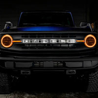2021-2024 Ford Bronco ColorSHIFT Headlight Halo Kit w/DRL Bar - Base Headlights