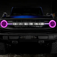 2021-2024 Ford Bronco ColorSHIFT Headlight Halo Kit w/DRL Bar - Base Headlights