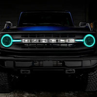 2021-2024 Ford Bronco ColorSHIFT Headlight Halo Kit w/DRL Bar - Base Headlights