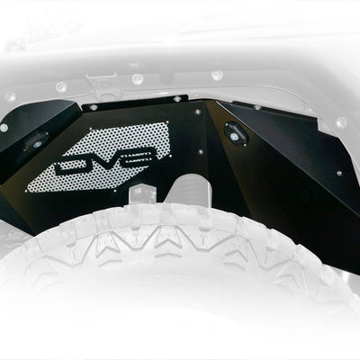 Jeep JK Front Inner Fenders With Rock Lights Black