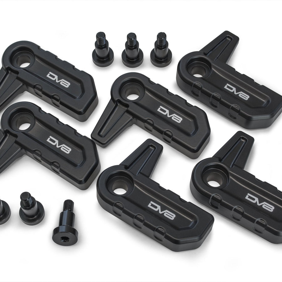 2018-2025 Jeep Wrangler JL & Gladiator JT JLU DV8 Offroad Billet T-Handles for Hard Top