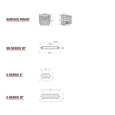 Rigid Industries Infrared Spot Surface Mount Pair D-Series Pro RIGID Industries