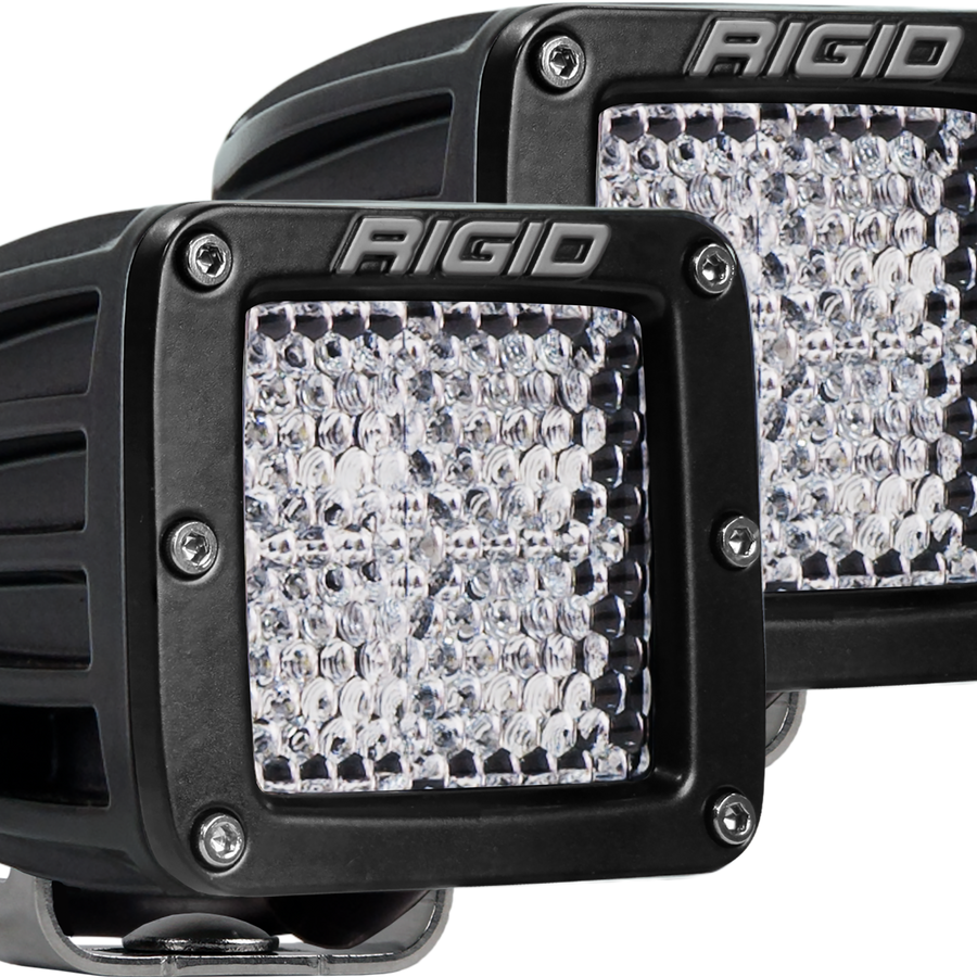 Rigid Industries Diffused Surface Mount Black Pair D-Series Pro RIGID Industries