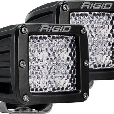 Rigid Industries Diffused Surface Mount Black Pair D-Series Pro RIGID Industries