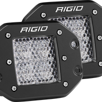 Rigid Industries Diffused Flush Mount Black Pair D-Series Pro RIGID Industries