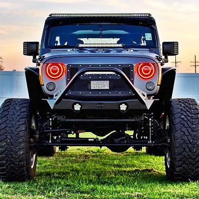 Jeep JK Hood Mounting Brackets SM + Light Combo