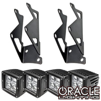 Jeep JK Dual Light Mounting Pillar Brackets + Lights Combo