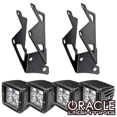 Jeep JK Dual Light Mounting Pillar Brackets + Lights Combo