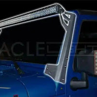 Jeep JK Upper Windshield Brackets + Light Combo