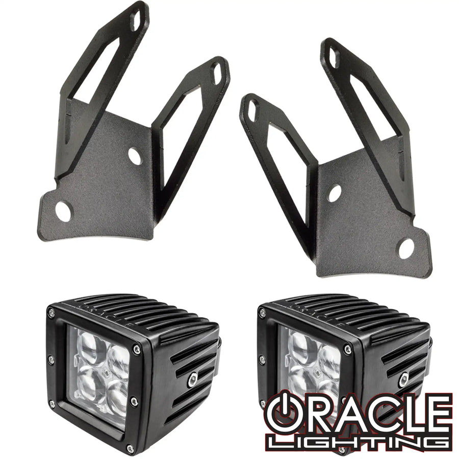 Jeep JK Single Light Mounting Pillar Brackets + Lights Combo