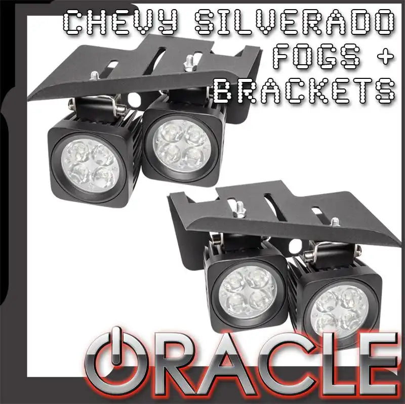 2007-2013 Chevy Silverado ORACLE LED Fog Light & Replacement Brackets