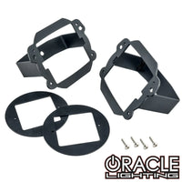 Jeep JK Fog Light to Cube Light Conversion Mount Brackets (Pair) w/ Bezel