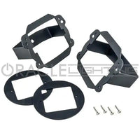 Jeep JK Fog Light to Cube Light Conversion Mount Brackets (Pair) w/ Bezel