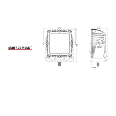 Rigid Industries Spot Black Housing Q-Series Pro RIGID Industries