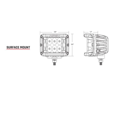 Rigid Industries Flood Surface Mount Pair D-SS Pro RIGID Industries