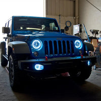 2007-2017 Jeep Wrangler JK LED Fog Light Halo Kit