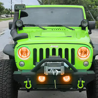 2007-2017 Jeep Wrangler JK LED Fog Light Halo Kit