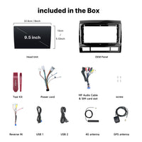 Youducar 9.5'' HD Android Display + Gloss Painted Frame for Toyota Tacoma 2005-2013, Wireless CarPlay Navi Upgrade