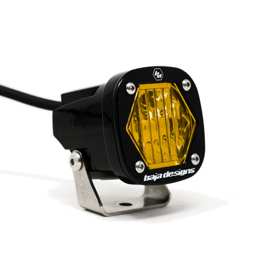 S1 Baja Amber Wide Cornering LED Light with Mounting Bracket Single Baja Designs