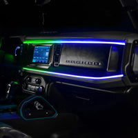 2021-2025 Ford Bronco Dynamic ColorSHIFT LED Dash Kit - USB Plug & Play Interior Lighting