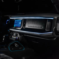 2021-2025 Ford Bronco Dynamic ColorSHIFT LED Dash Kit - USB Plug & Play Interior Lighting