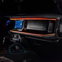 2021-2025 Ford Bronco Dynamic ColorSHIFT LED Dash Kit - USB Plug & Play Interior Lighting