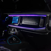 2021-2025 Ford Bronco Dynamic ColorSHIFT LED Dash Kit - USB Plug & Play Interior Lighting