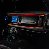 2021-2025 Ford Bronco Dynamic ColorSHIFT LED Dash Kit - USB Plug & Play Interior Lighting