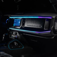 2021-2025 Ford Bronco Dynamic ColorSHIFT LED Dash Kit - USB Plug & Play Interior Lighting