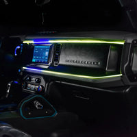 2021-2025 Ford Bronco Dynamic ColorSHIFT LED Dash Kit - USB Plug & Play Interior Lighting