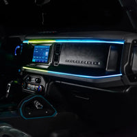 2021-2025 Ford Bronco Dynamic ColorSHIFT LED Dash Kit - USB Plug & Play Interior Lighting