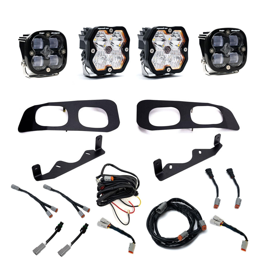 Squadron 2.0 Sport/Squadron Sae Dual Fog Pocket Light Kit Ford 2023-26 F-250/350 Super Duty Clear Toggle Baja Designs