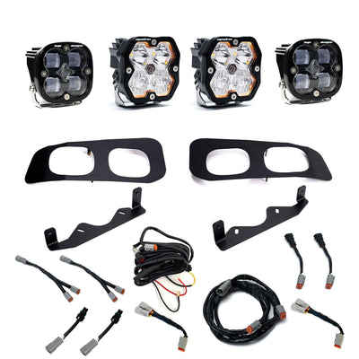 Squadron 2.0 Sport/Squadron Sae Dual Fog Pocket Light Kit Ford 2023-26 F-250/350 Super Duty Clear Toggle Baja Designs