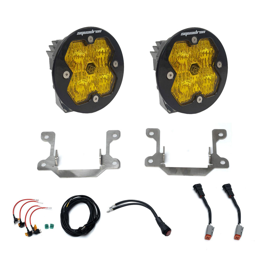 Squadron 2.0 Sport Fog Pocket Light Kit Ram 2019-25 2500/3500 Big Horn Baja Amber Baja Designs
