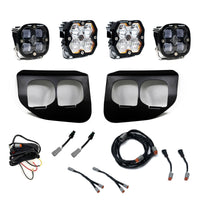 Squadron 2.0 Pro/Squadron Sae Dual Fog Pocket Light Kit Ford 2020-22 F-250/350 Super Duty Clear Toggle Baja Designs